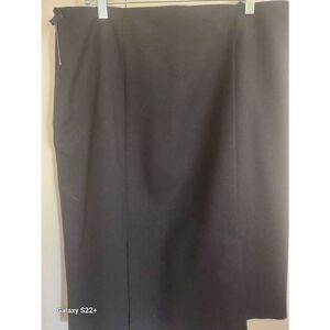 K10  Evan Picone Essentials classic black straight business skirt